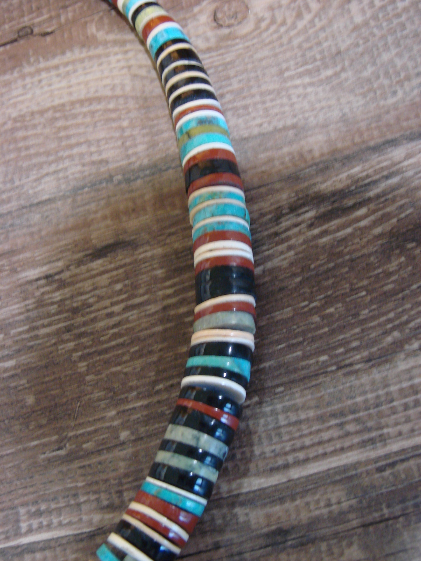 Native American Multi Stone 22" Heishi Necklace by Calabaza