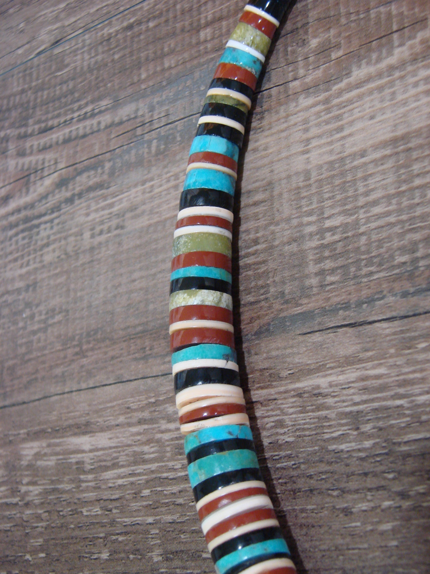 Native American Multi Stone 22" Heishi Necklace by Calabaza