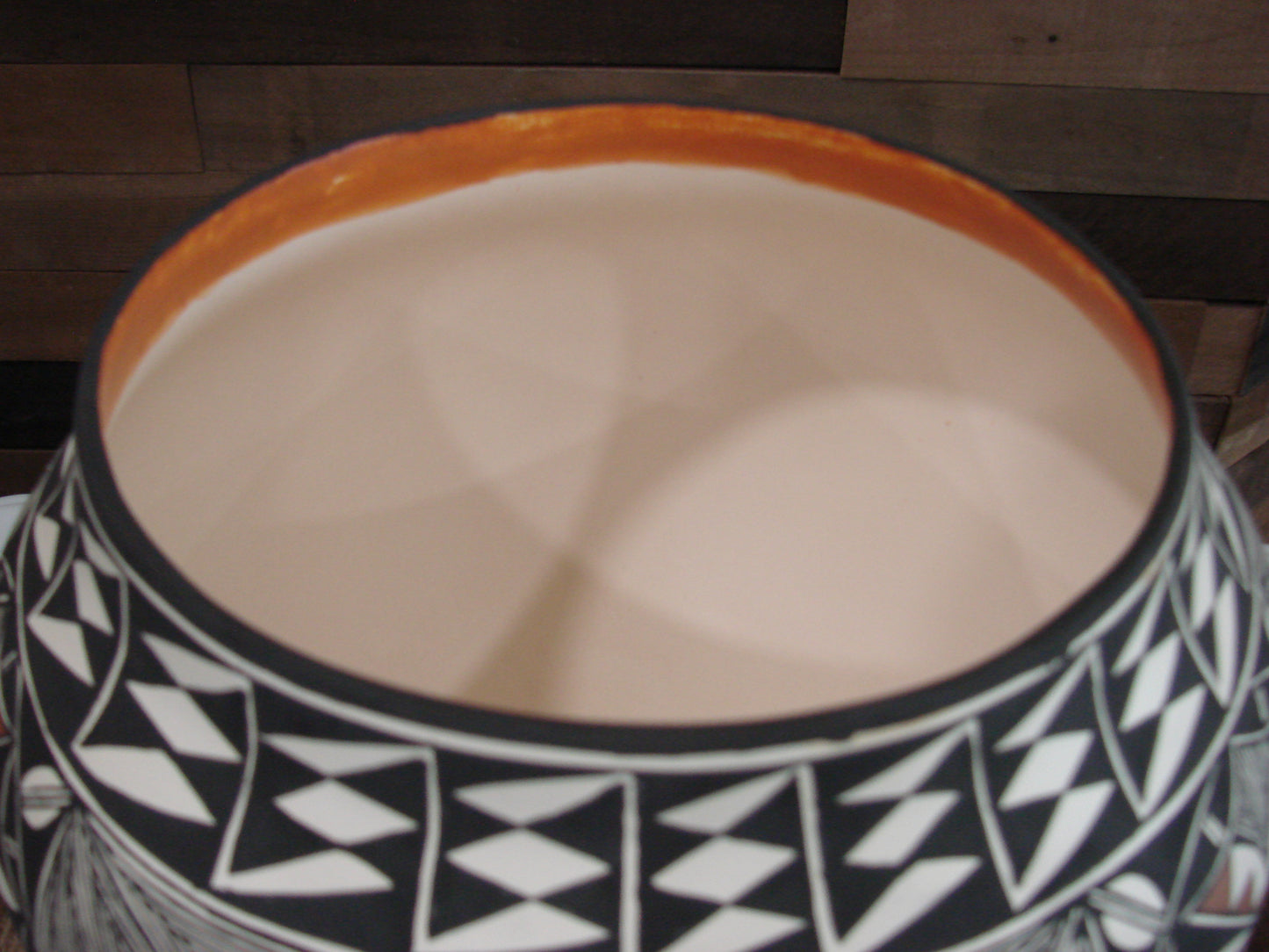 Native American Acoma Fine Line Hand Painted Pottery by R. Trujillo