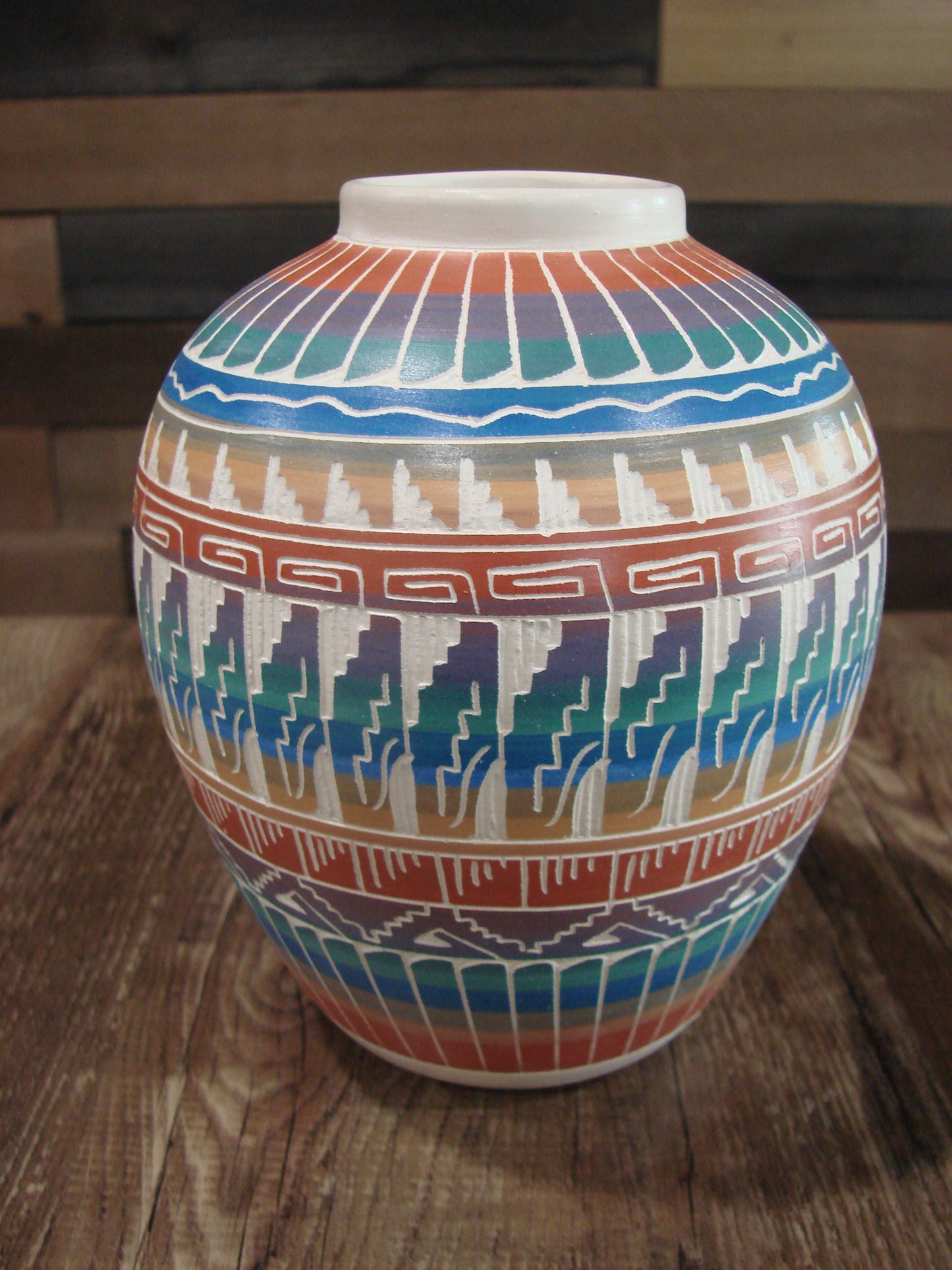 Native American Hand Etched & Hand Painted Pottery - Gilmore