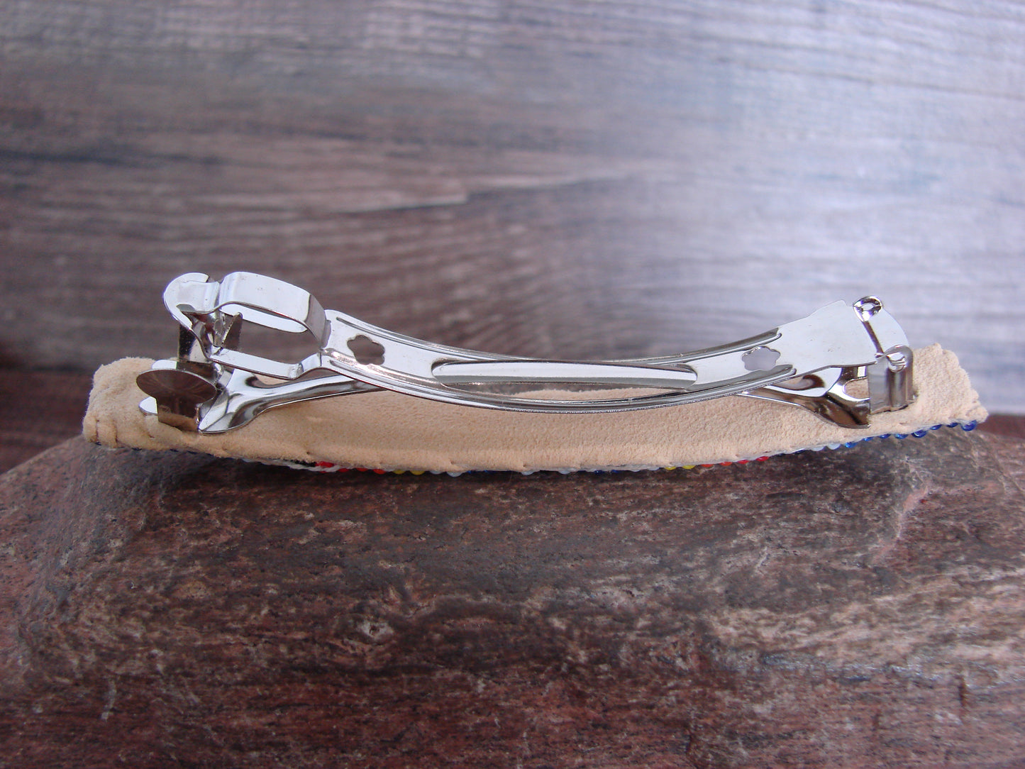 Native American Hand Beaded Hair Barrette by Cleveland
