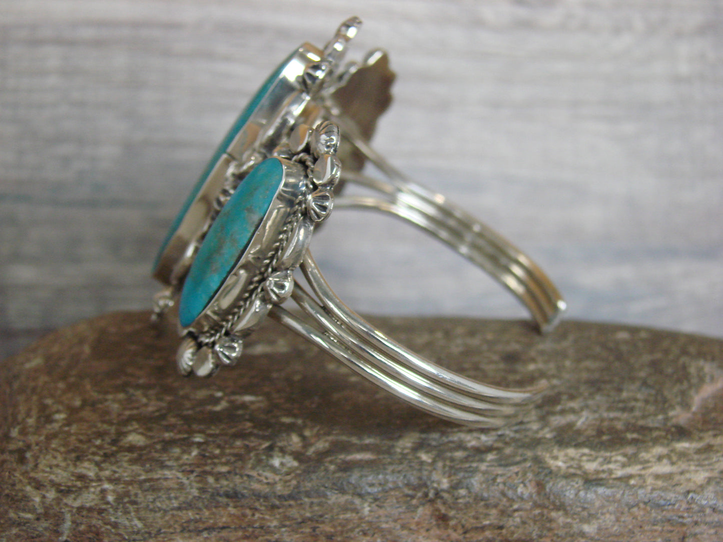 Native American Sterling Silver & Turquoise Bracelet by Yazzie