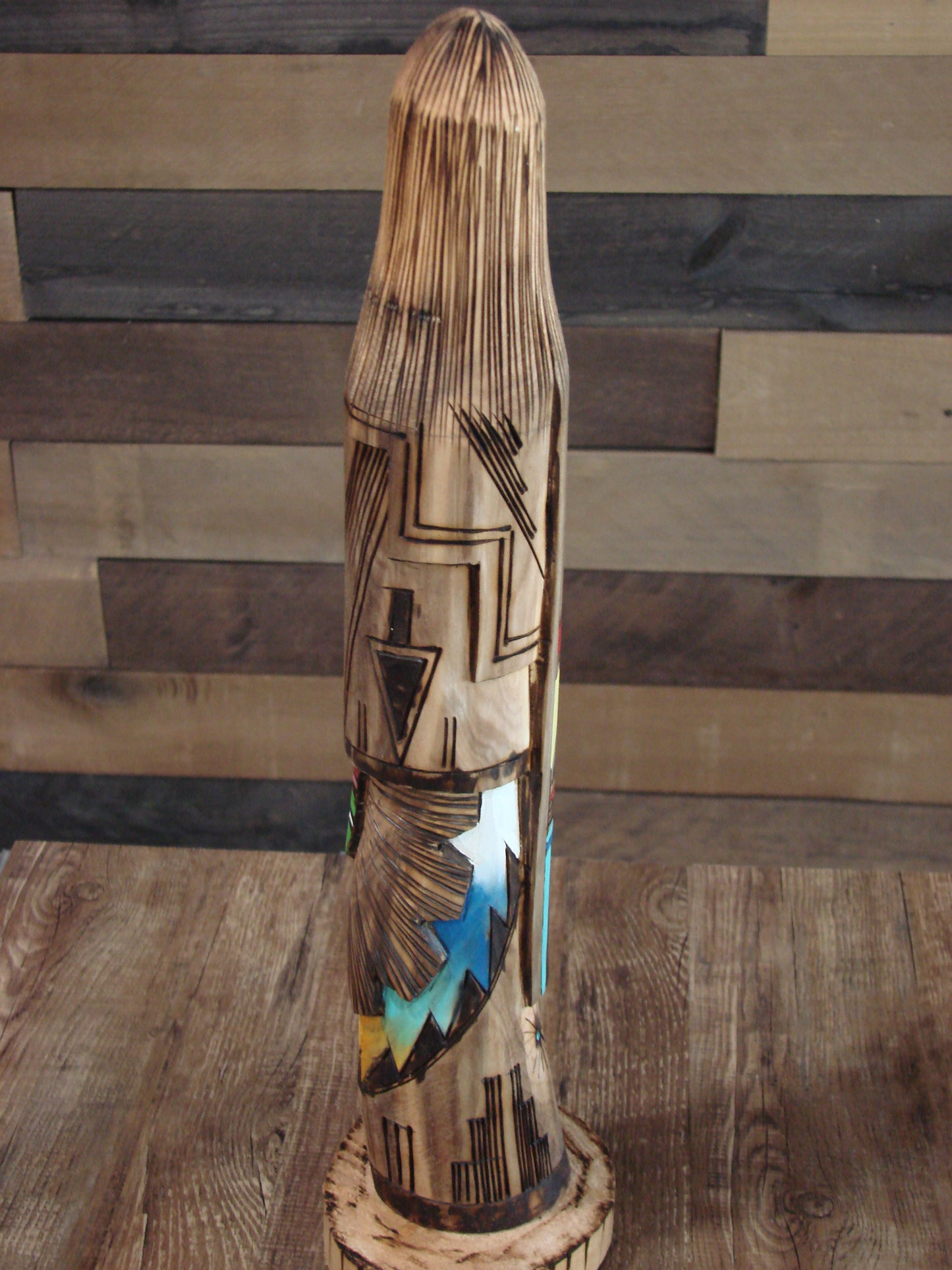 Native American Long Hair Shalako Kachina Signed JT