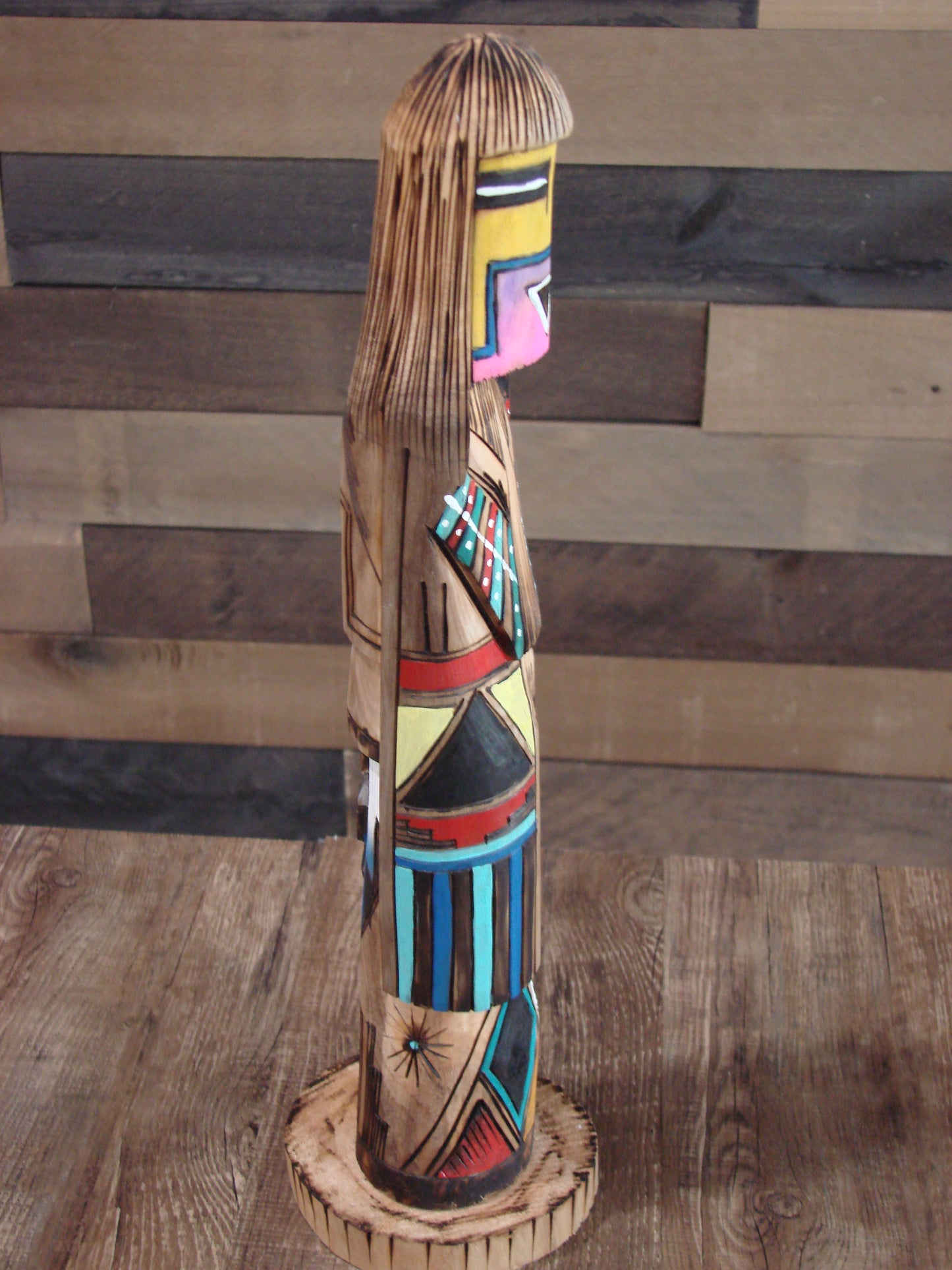 Native American Long Hair Shalako Kachina Signed JT
