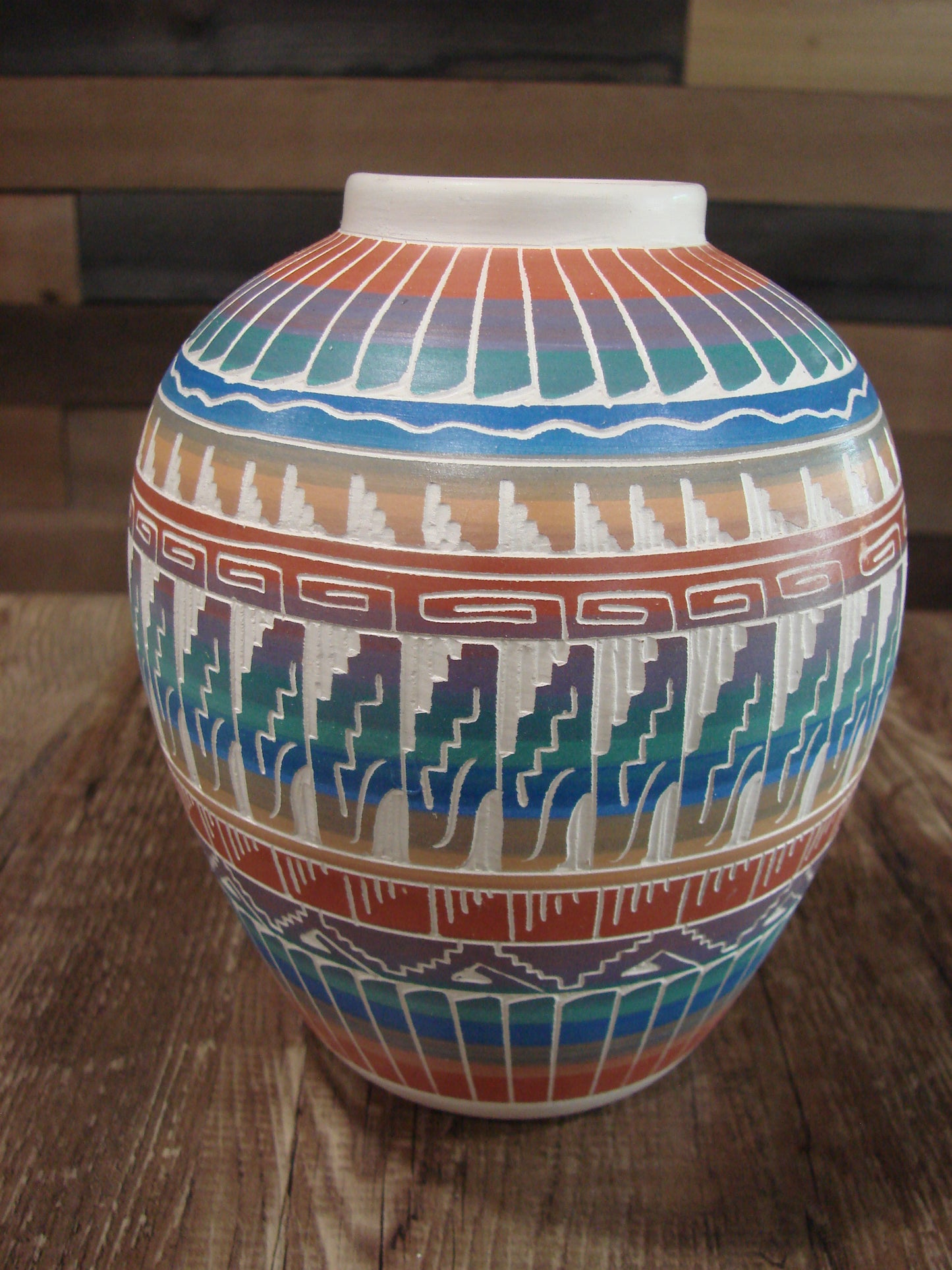 Native American Hand Etched & Hand Painted Pottery - Gilmore