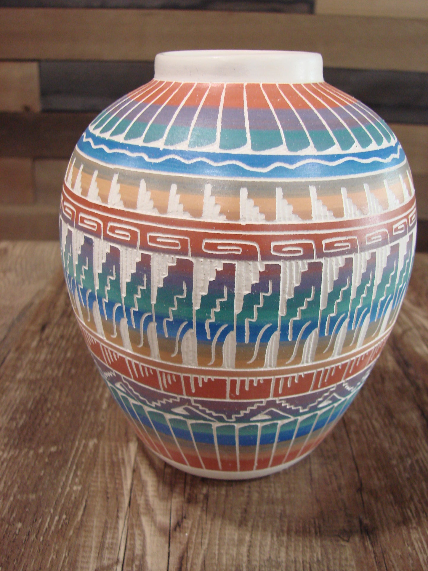 Native American Hand Etched & Hand Painted Pottery - Gilmore