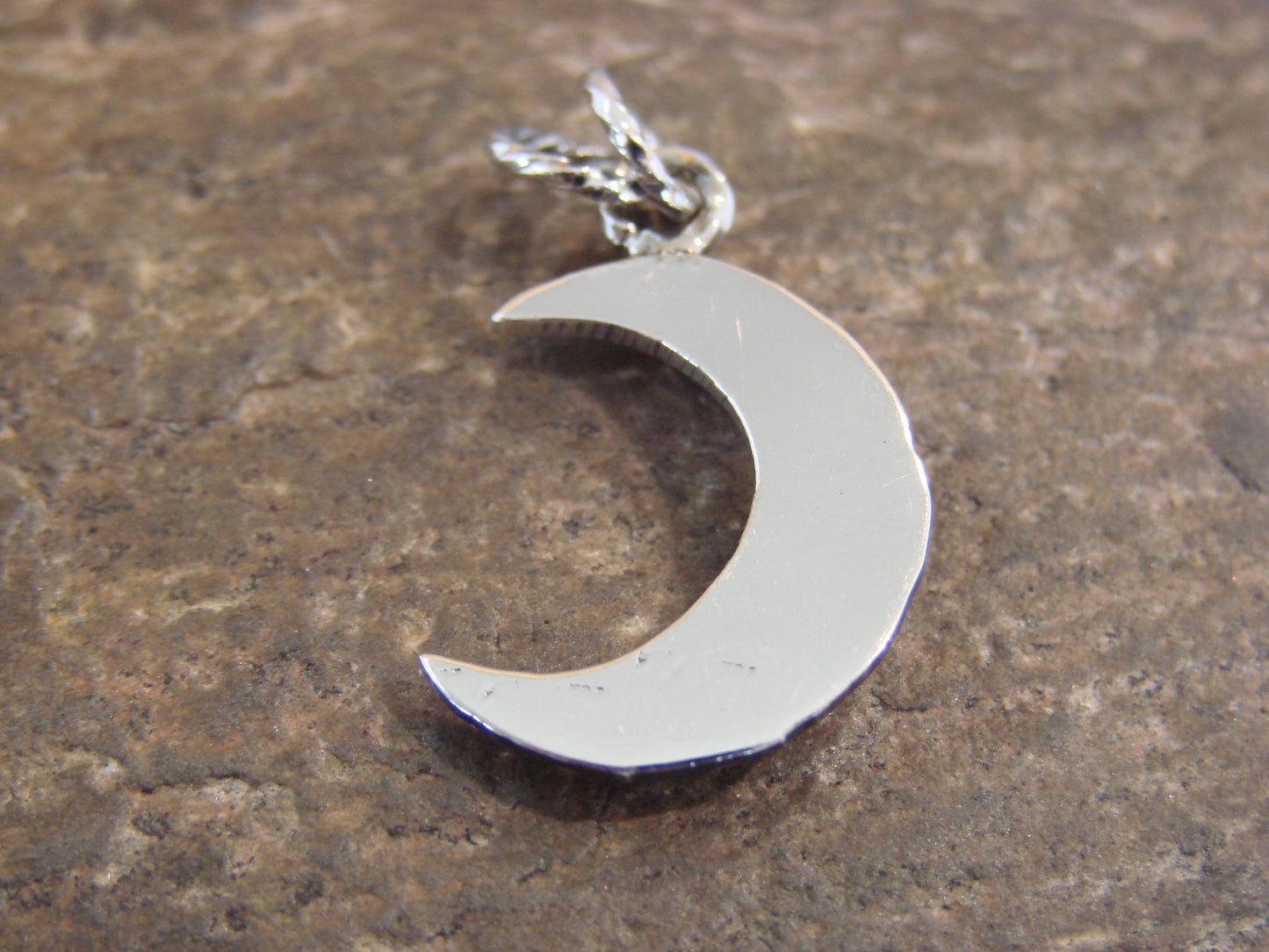 Native American Sterling Silver Turquoise Moon Pendant - Belin