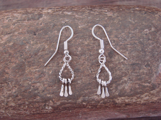 Native American Sterling Silver Chandelier Dangle Earrings by Yazzie