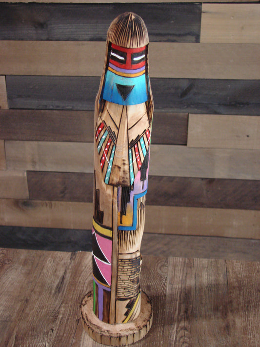 Native American Long Hair Shalako Kachina Signed JT