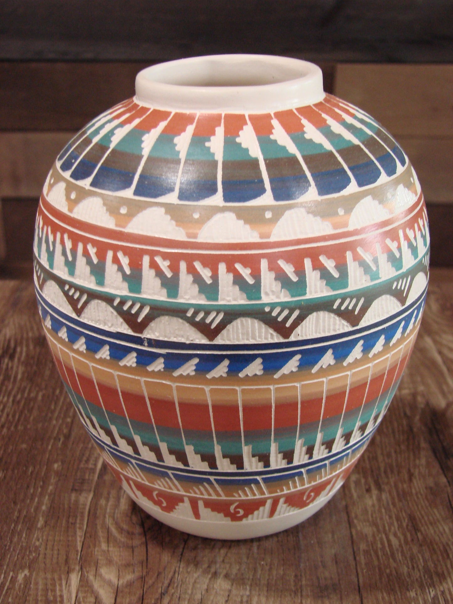Native American Hand Etched & Hand Painted Pottery - Gilmore