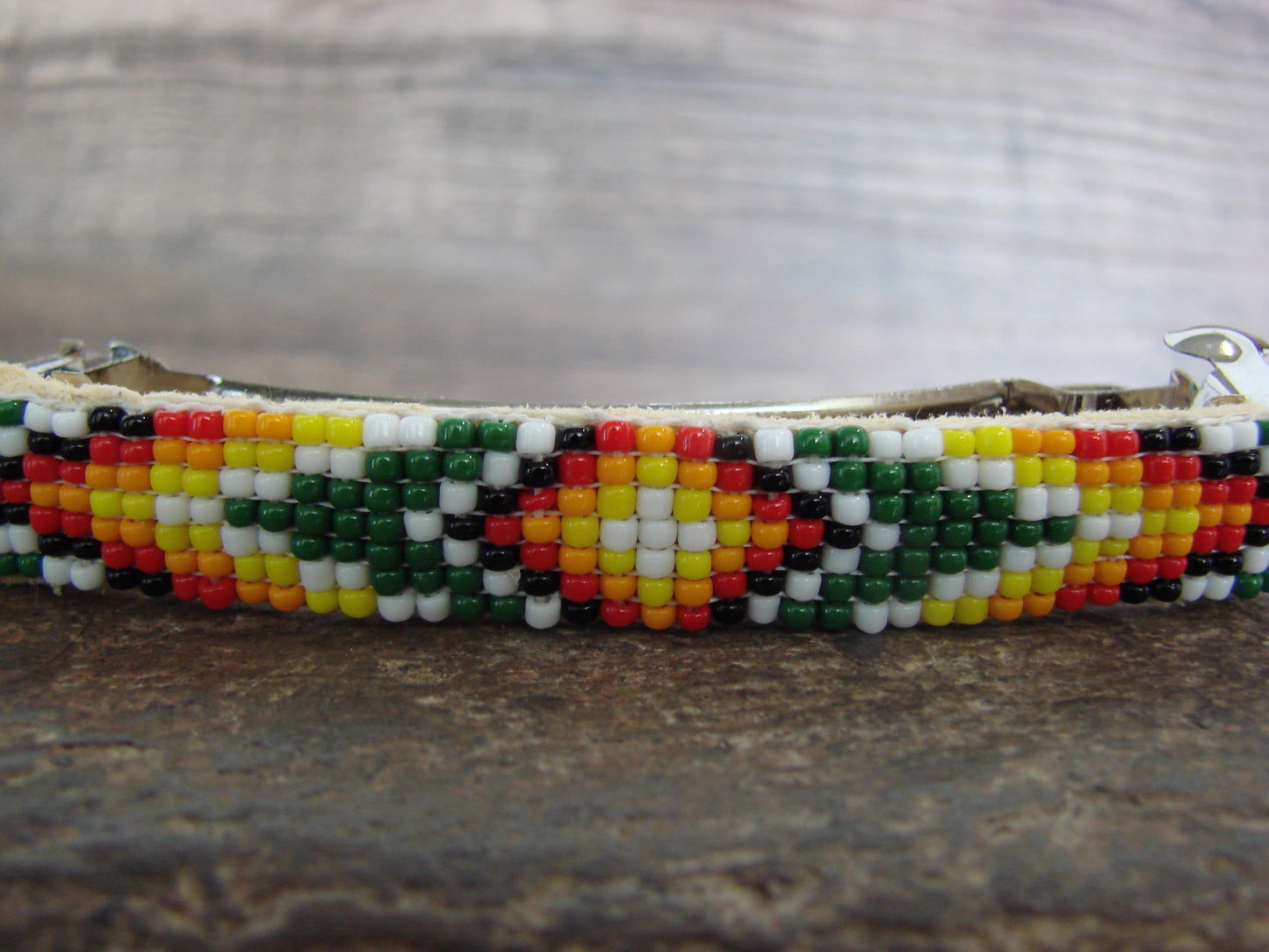 Native American Hand Beaded Hair Barrette by Cleveland