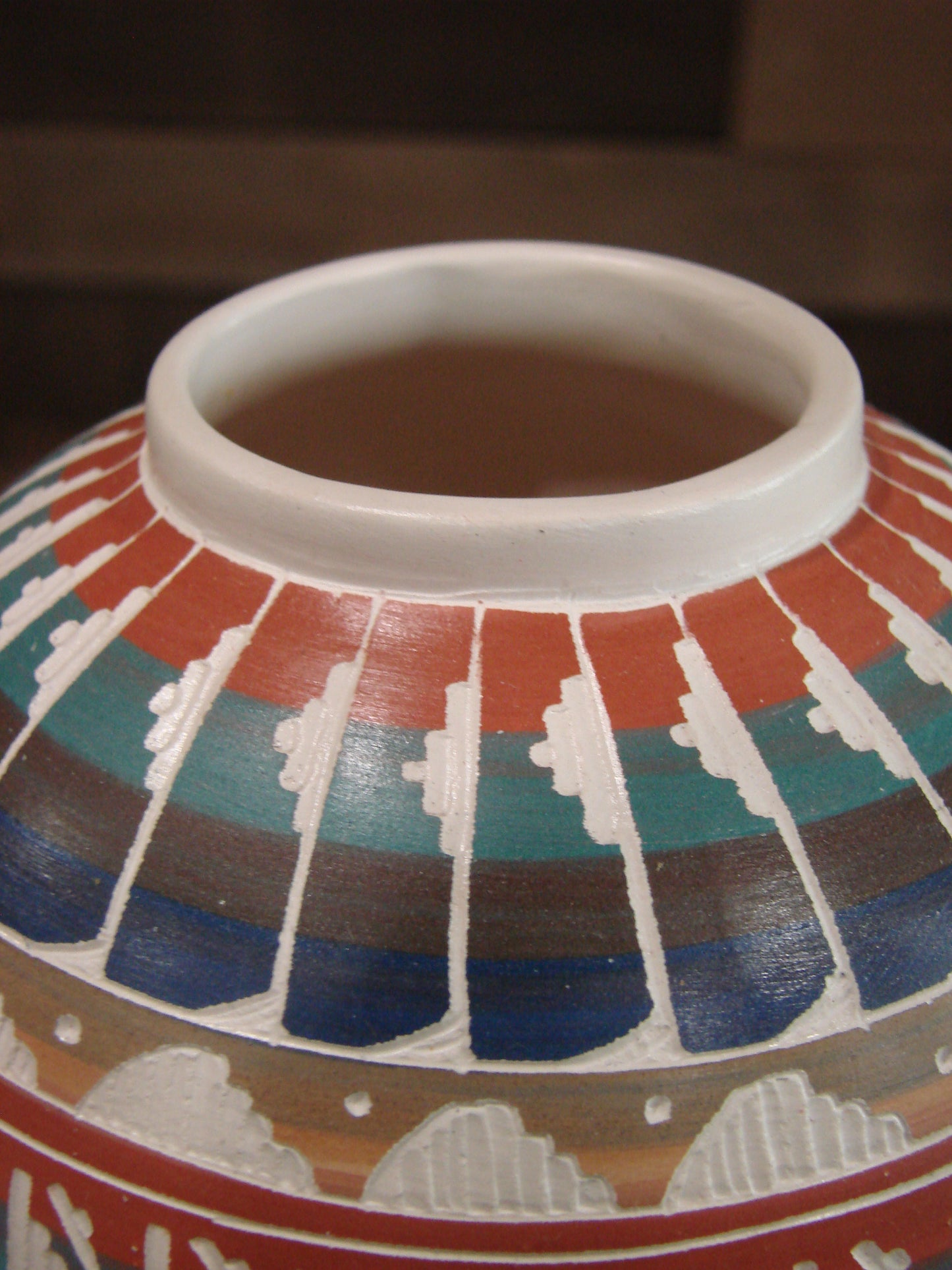 Native American Hand Etched & Hand Painted Pottery - Gilmore