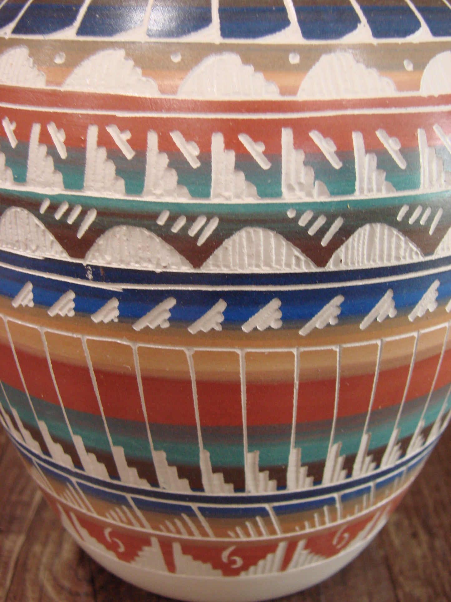 Native American Hand Etched & Hand Painted Pottery - Gilmore