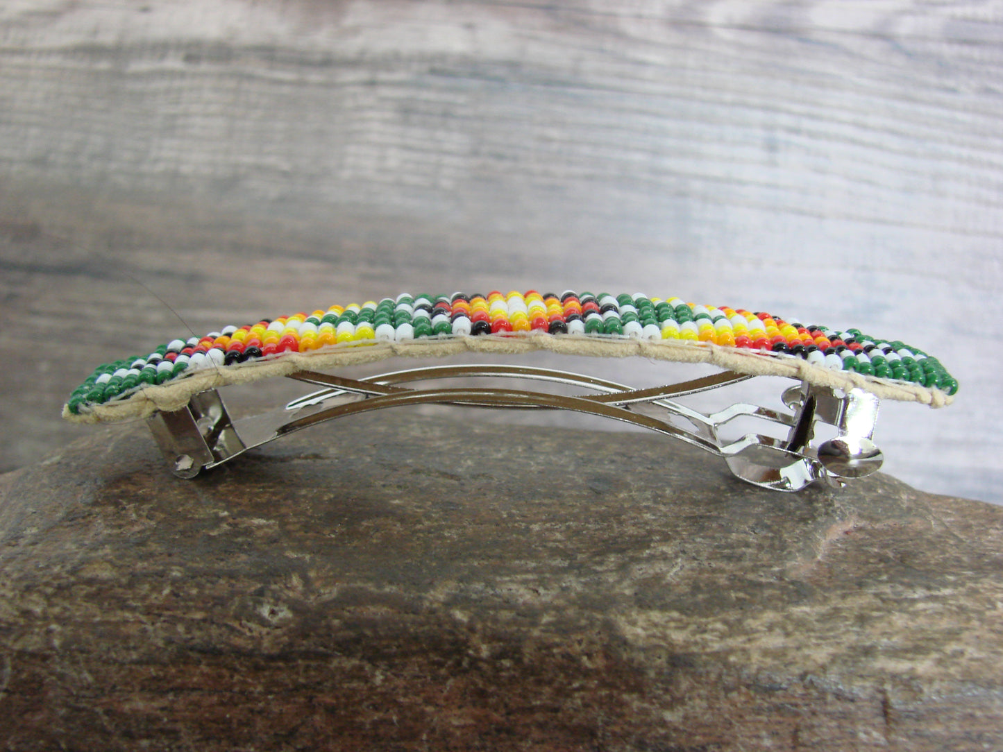 Native American Hand Beaded Hair Barrette by Cleveland