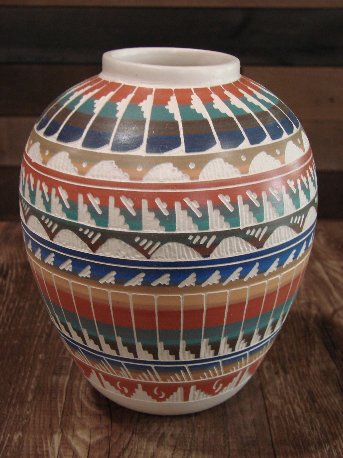 Native American Hand Etched & Hand Painted Pottery - Gilmore