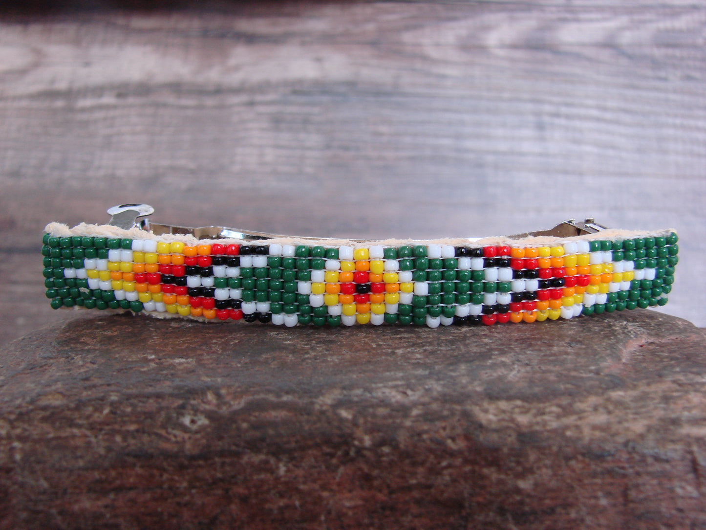 Native American Hand Beaded Hair Barrette by Cleveland