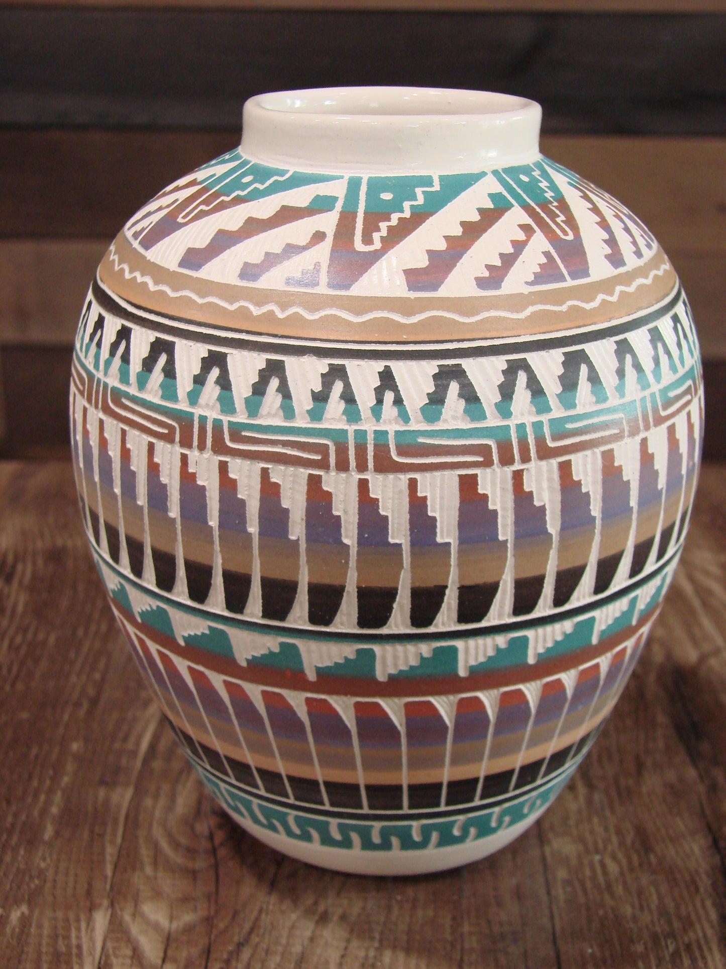 Native American Hand Etched & Hand Painted Pottery - Gilmore