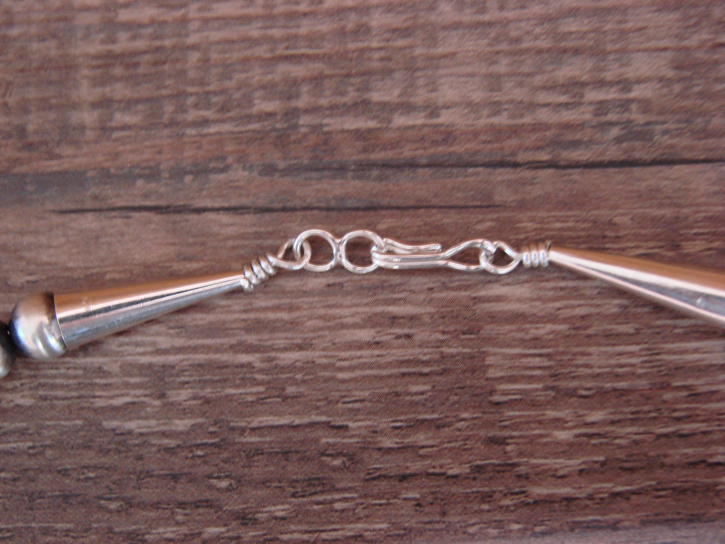 Native American Sterling Silver & Turquoise Squash Blossom Set By Tom Lewis