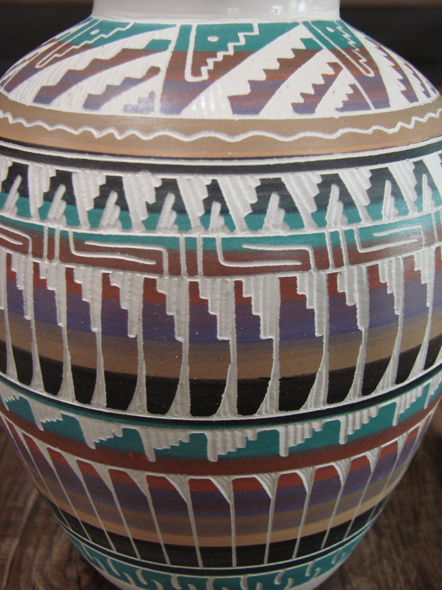 Native American Hand Etched & Hand Painted Pottery - Gilmore