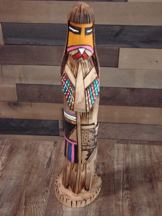Native American Long Hair Shalako Kachina Signed JT
