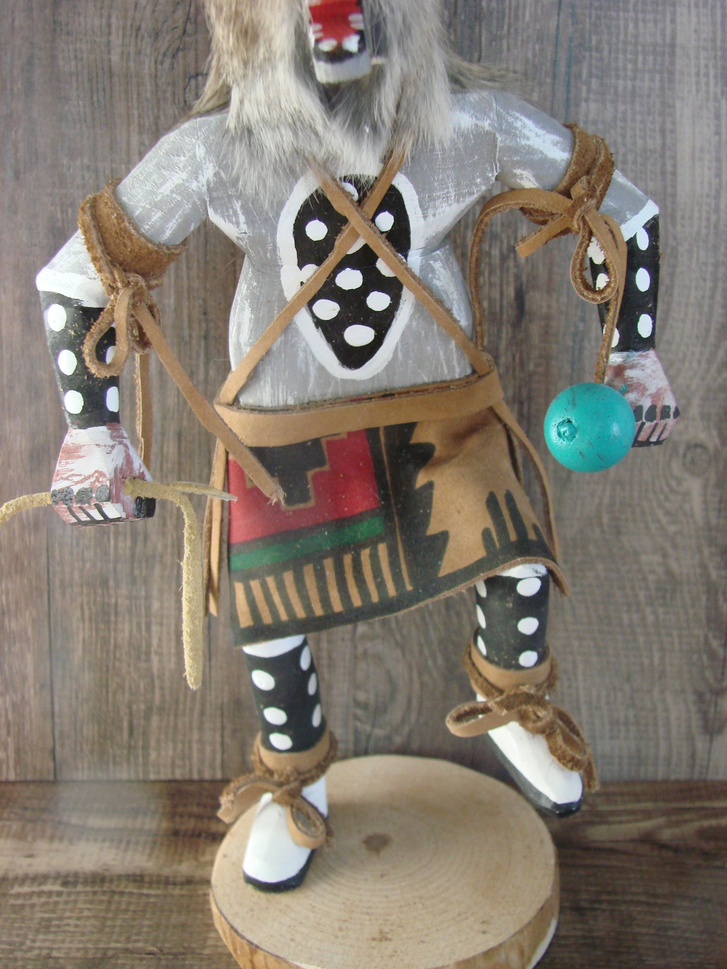 Native American Wolf Kachina Dancer Signed Tsosie