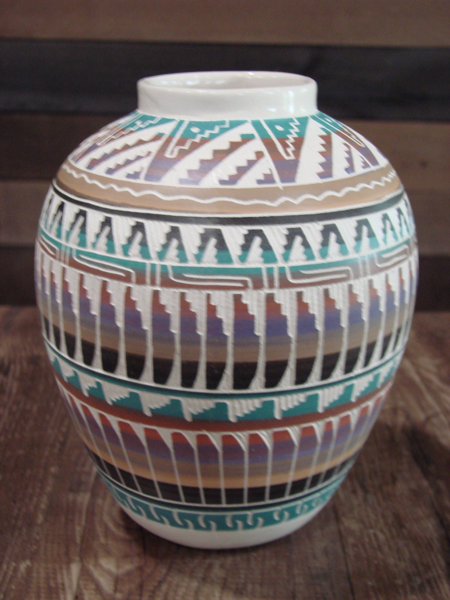 Native American Hand Etched & Hand Painted Pottery - Gilmore