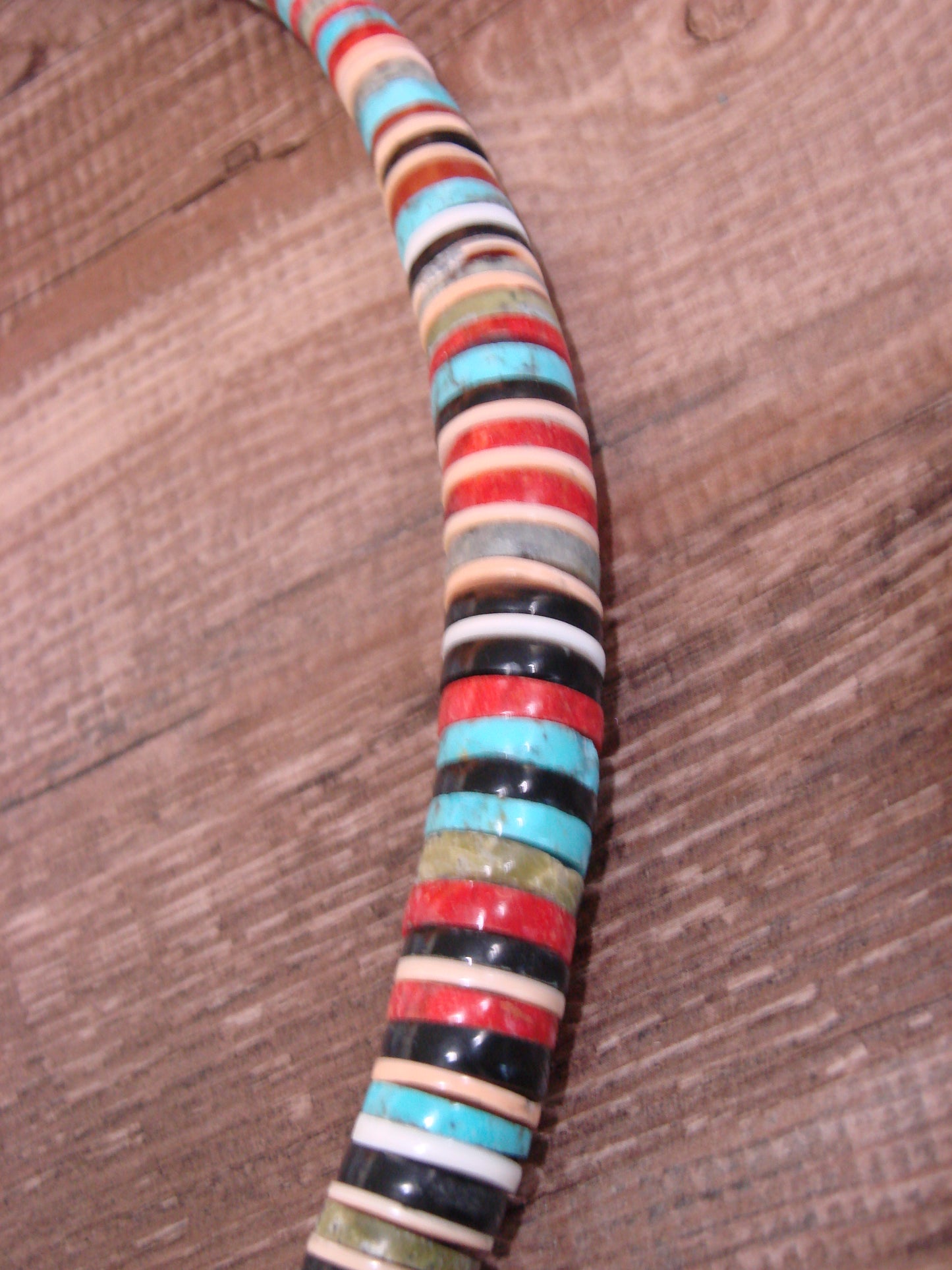 Native American Multi Stone 22" Heishi Necklace by Calabaza