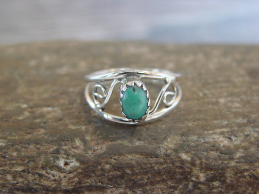 Native American Sterling Silver & Turquoise Ring Size 3.5 by Lincoln