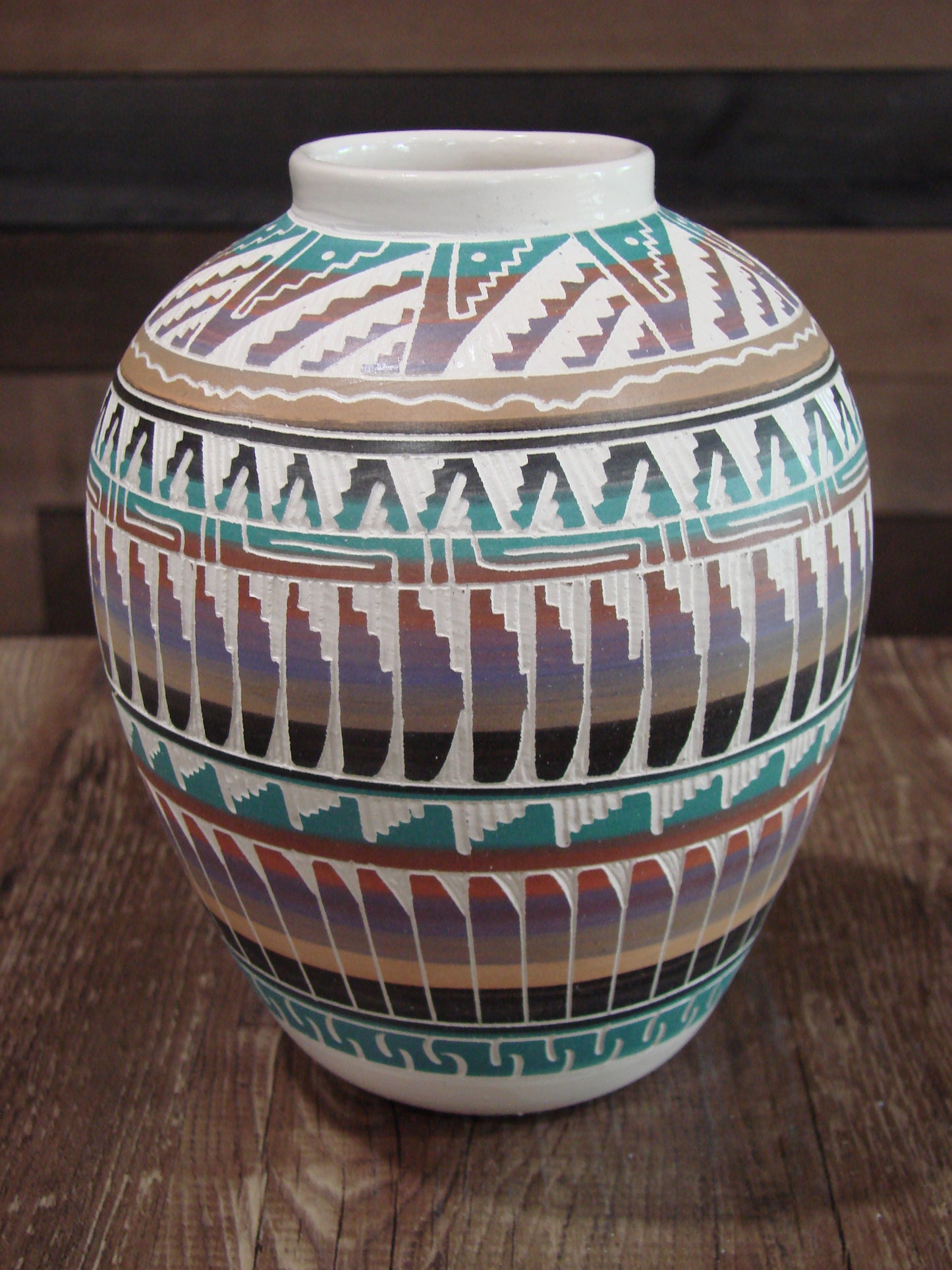 Native American Hand Etched & Hand Painted Pottery - Gilmore