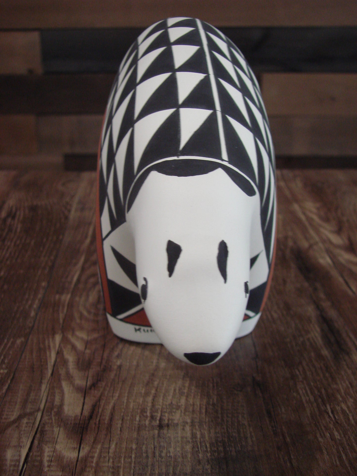 Native American Hand Painted Acoma Bear Pottery by Kuutimaitsa