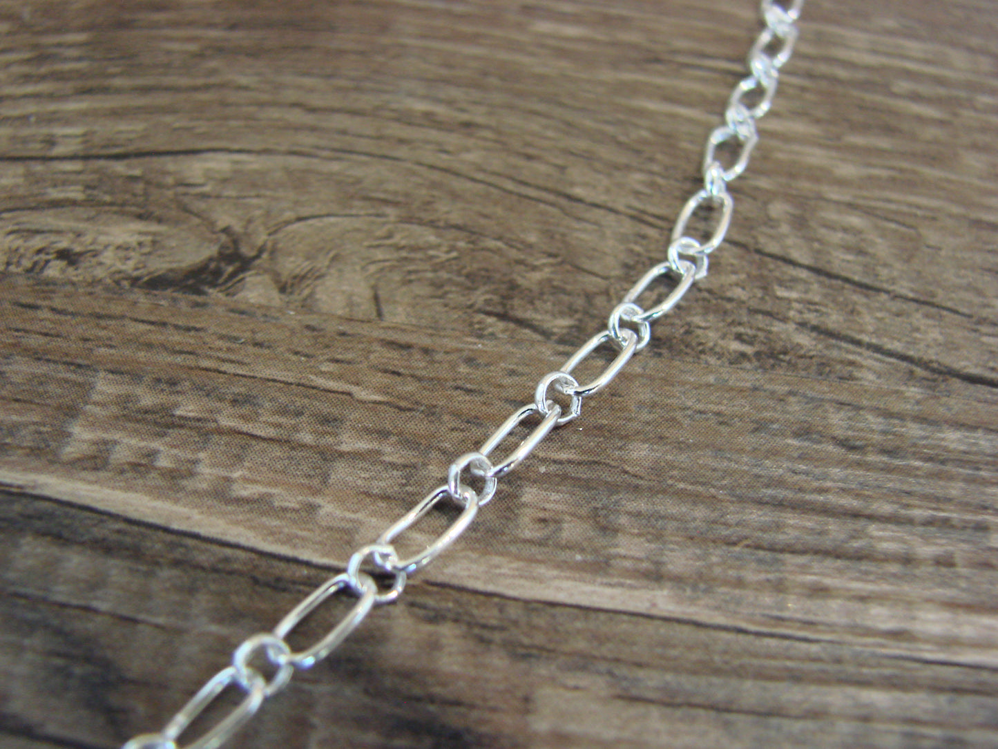 Native American 18" Sterling Silver & Turquoise Cluster Link Necklace by Lonjose