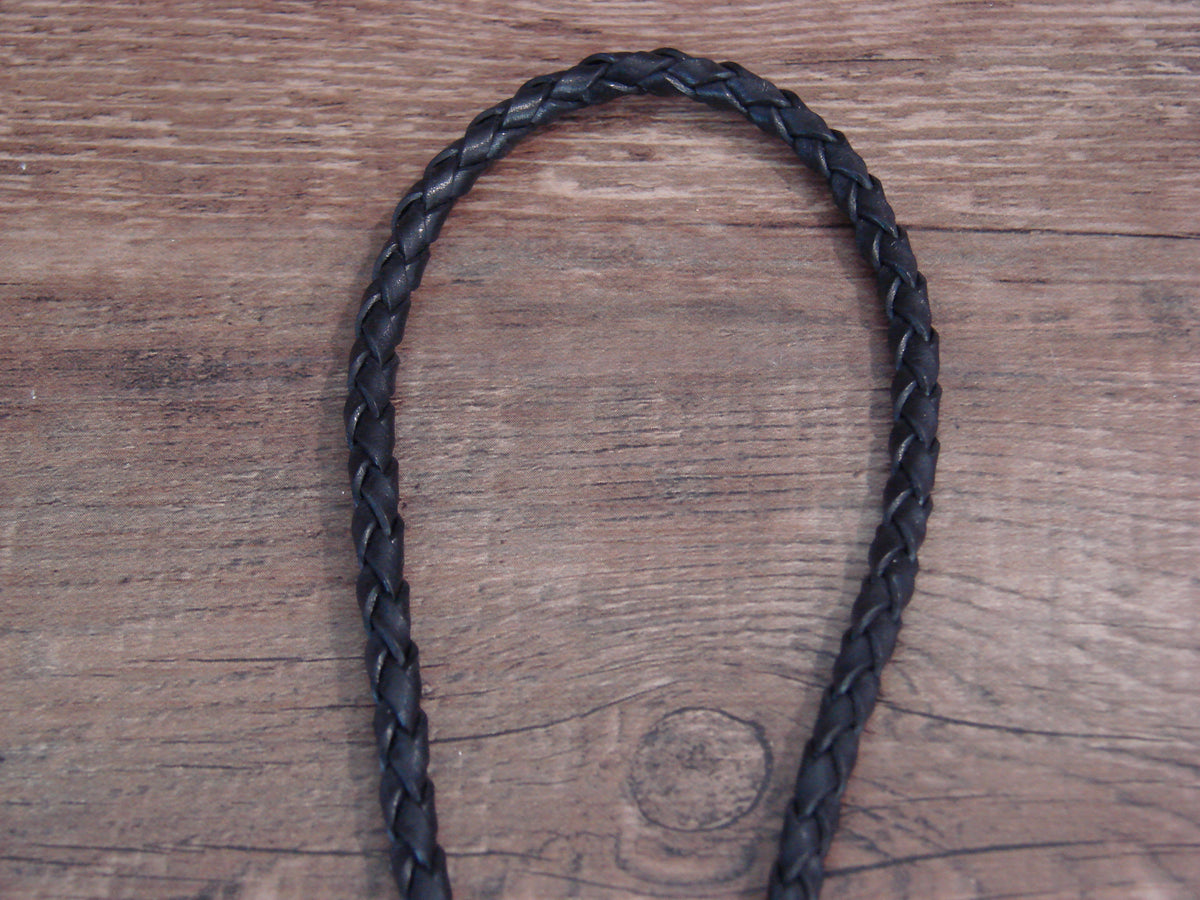 Native American Nickel Silver & Turquoise Bolo Tie - Cleveland