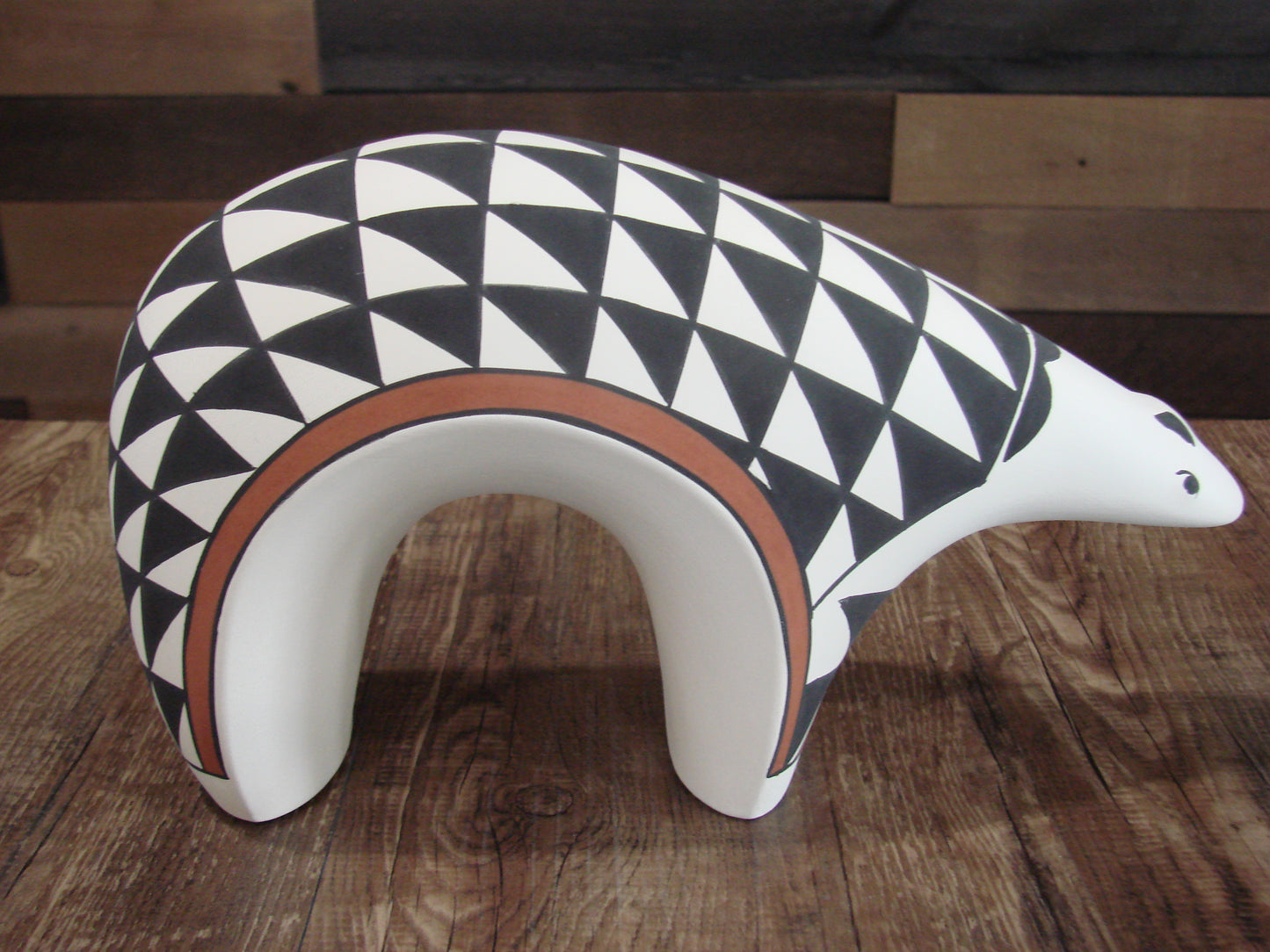Native American Hand Painted Acoma Bear Pottery by Kuutimaitsa