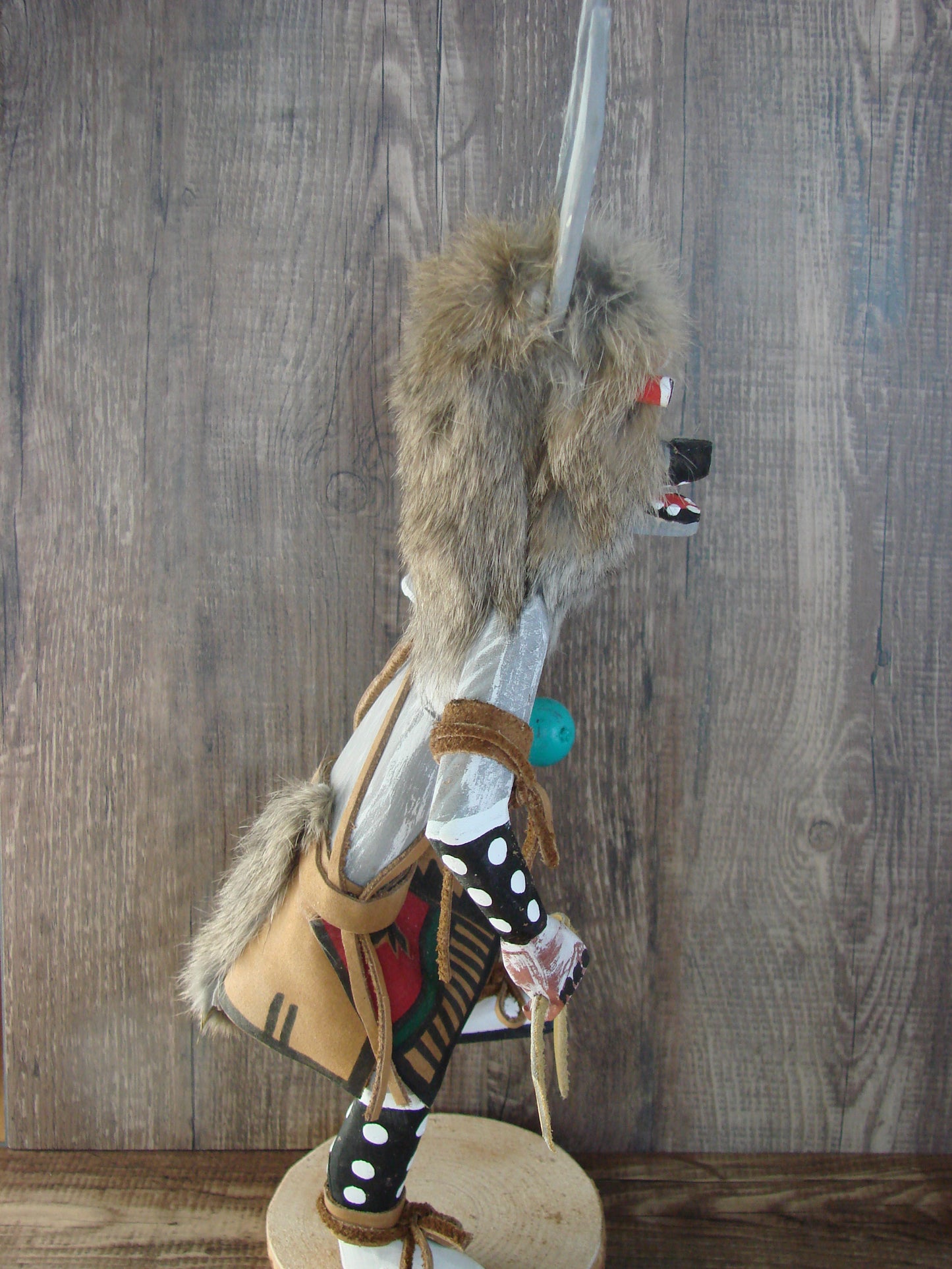 Native American Wolf Kachina Dancer Signed Tsosie