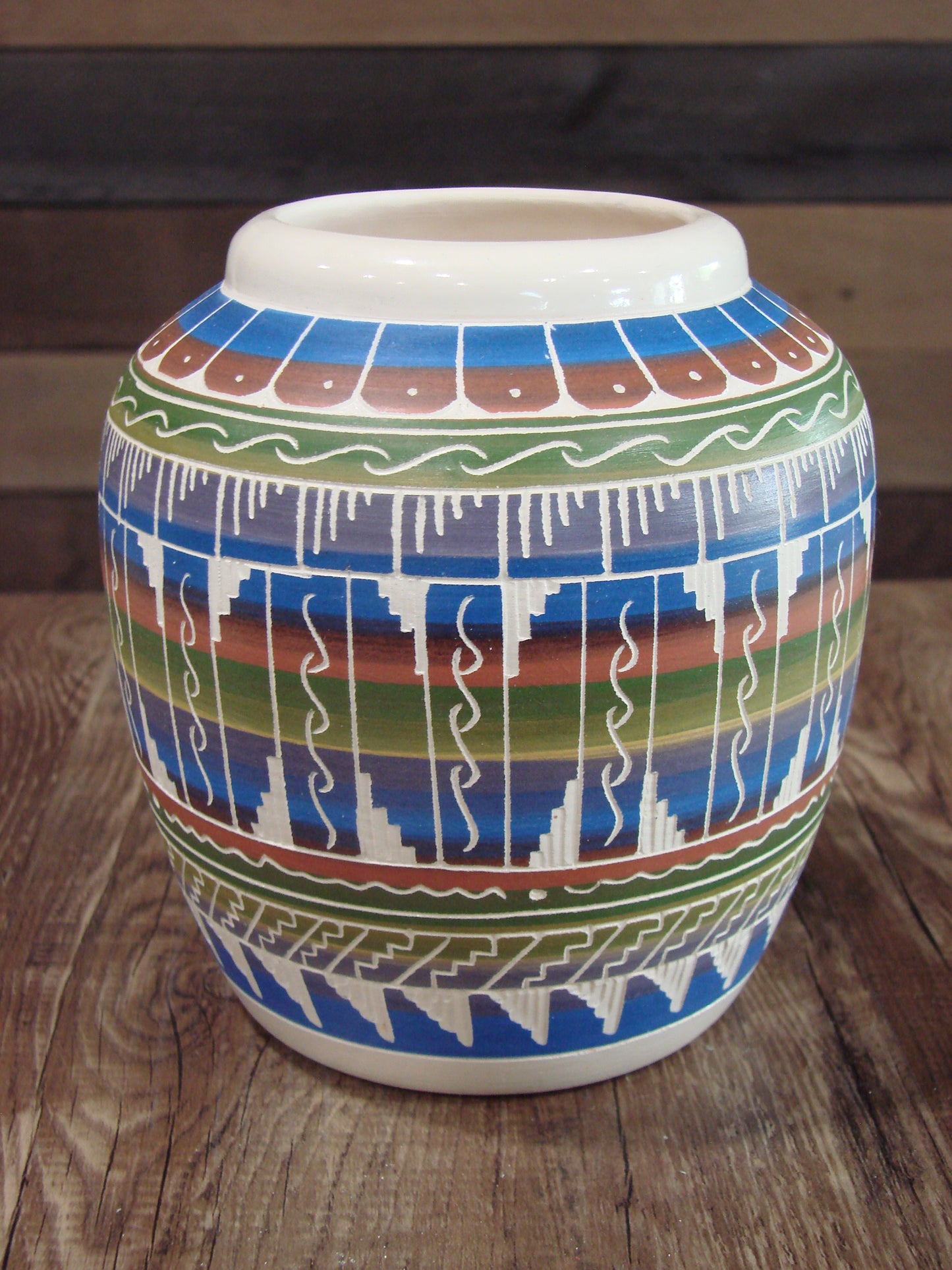 Native American Hand Etched & Hand Painted Pottery - Gilmore