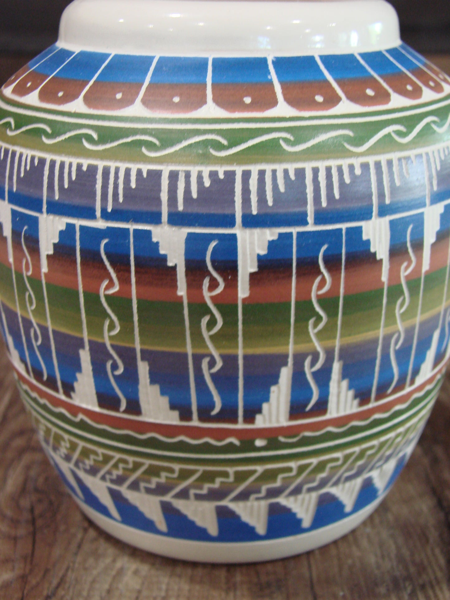 Native American Hand Etched & Hand Painted Pottery - Gilmore
