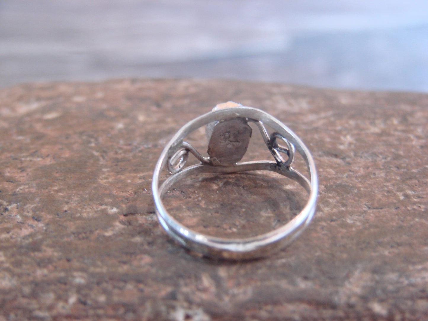 Native American Sterling Silver & Turquoise Ring Size 3.5 by Lincoln