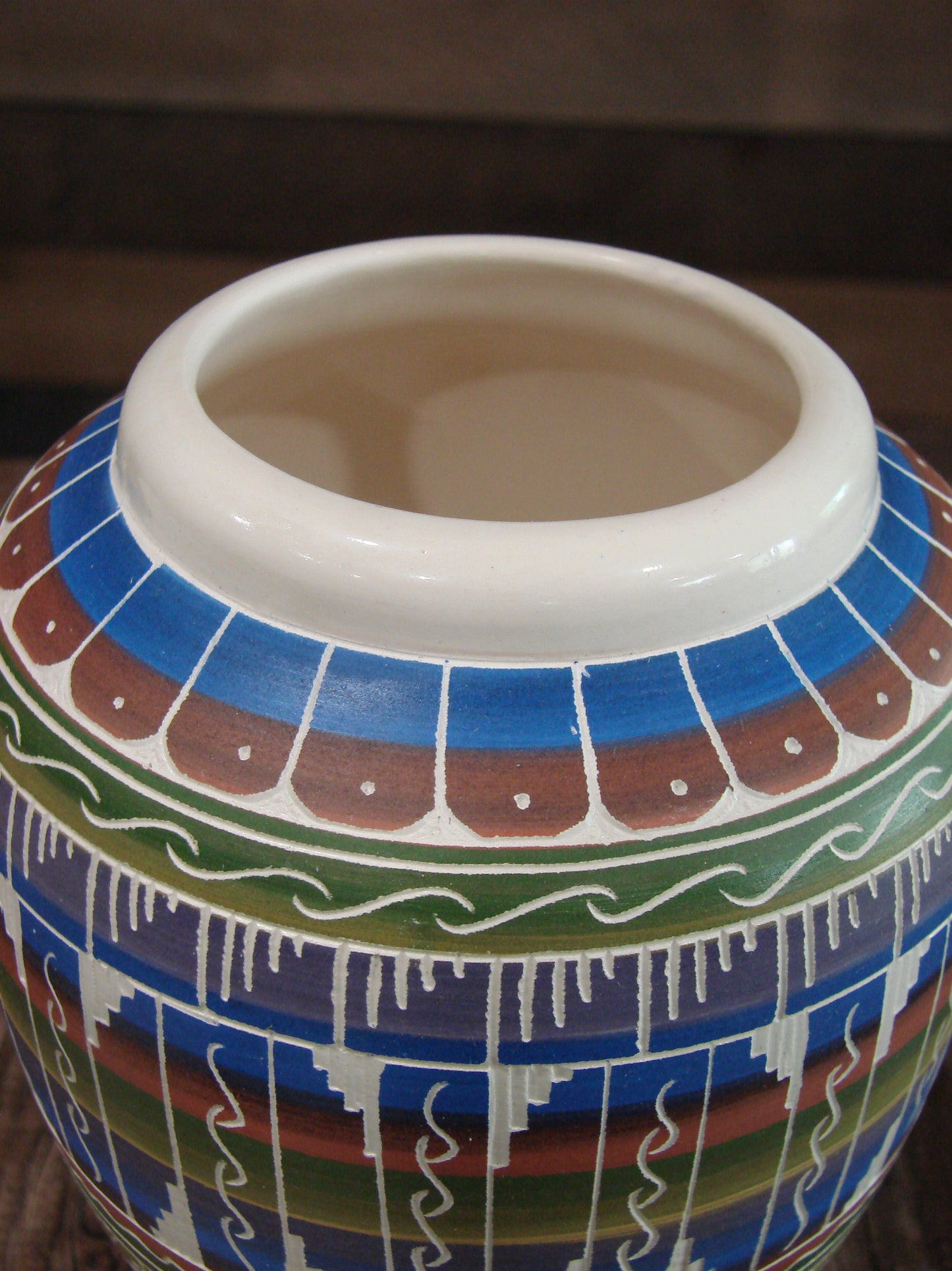 Native American Hand Etched & Hand Painted Pottery - Gilmore