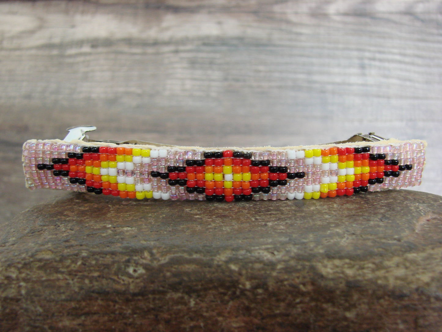 Native American Hand Beaded Hair Barrette by Cleveland