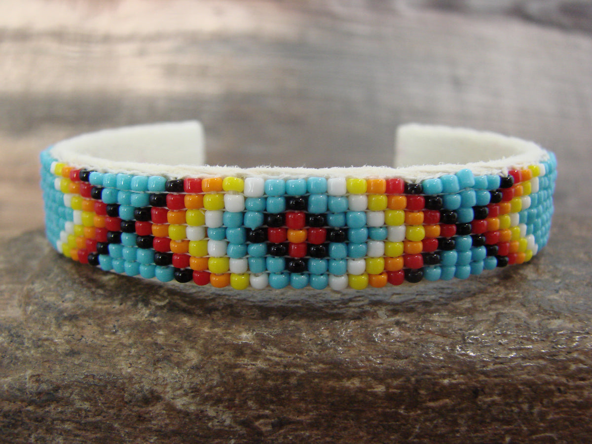 Native American Hand Beaded 1/2" Bracelet by Cleveland