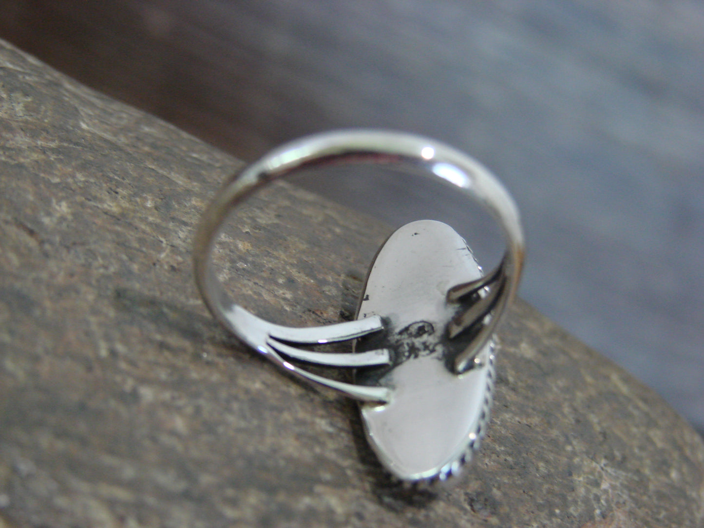 Native American Indian Sterling Silver Onyx Ring by Gordon Size - 9