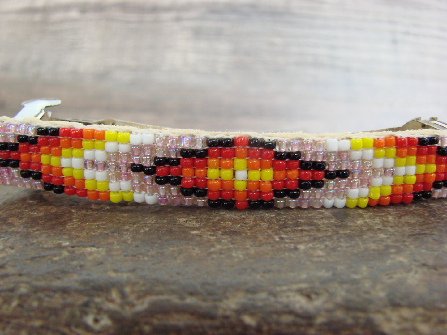 Native American Hand Beaded Hair Barrette by Cleveland