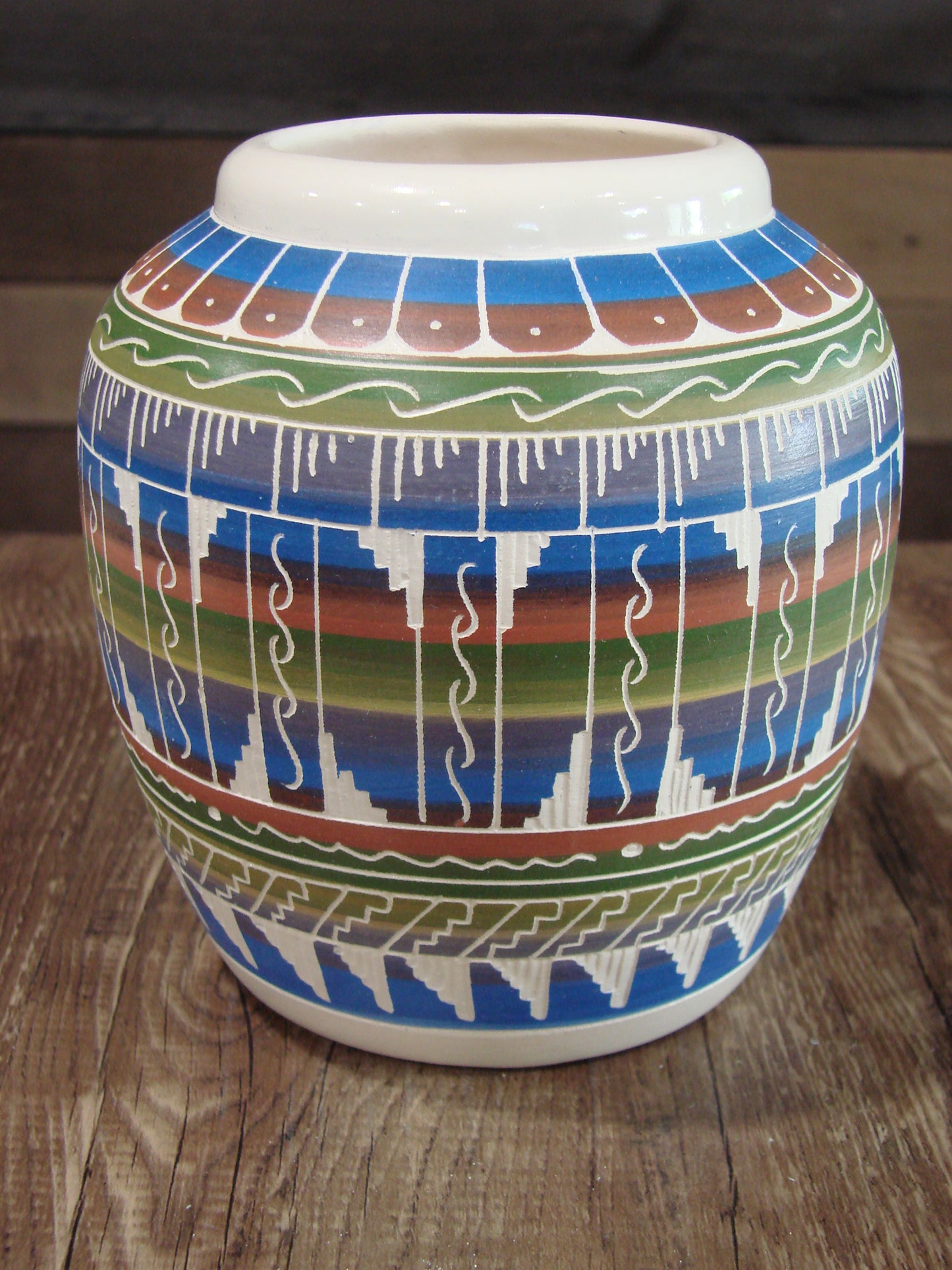 Native American Hand Etched & Hand Painted Pottery - Gilmore