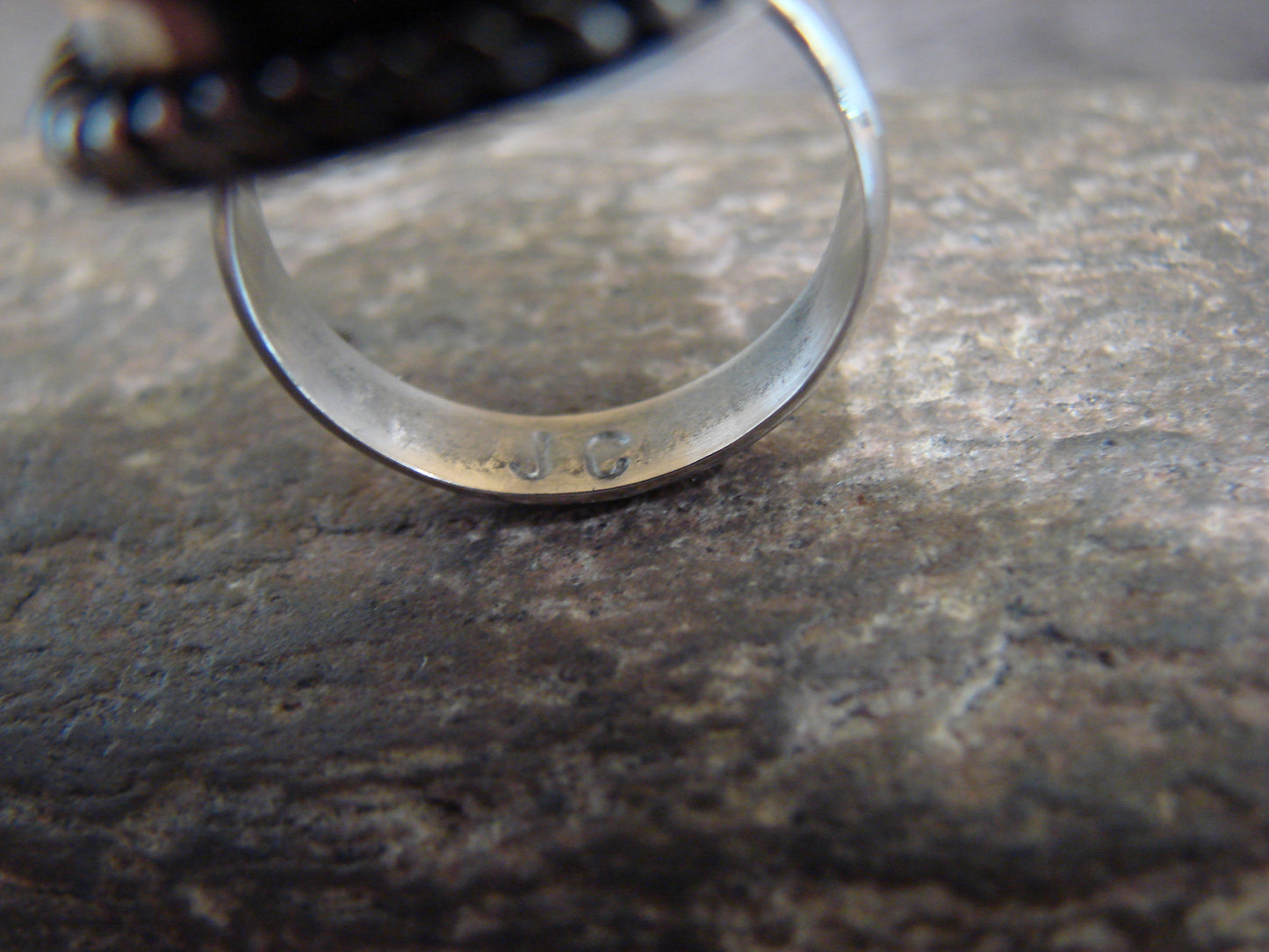 Native American Nickel Silver & Howlite Ring Size 7.5 - Cleveland
