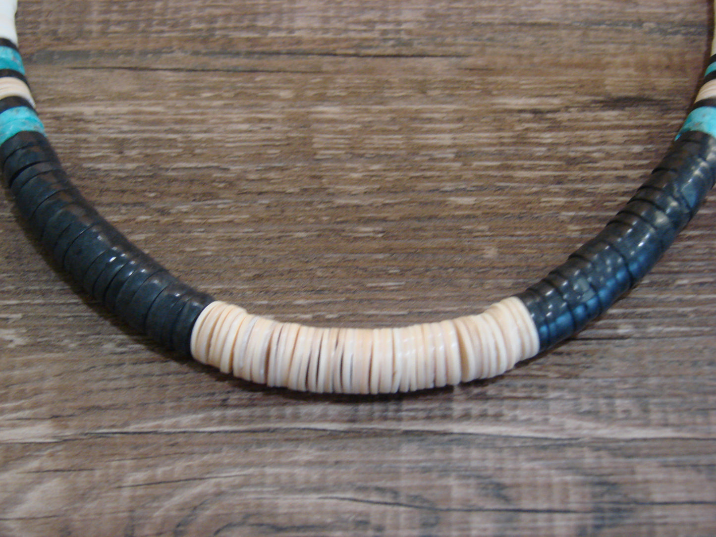 Native American 19" Santo Domingo Multi Stone Heishi Necklace - Crespin