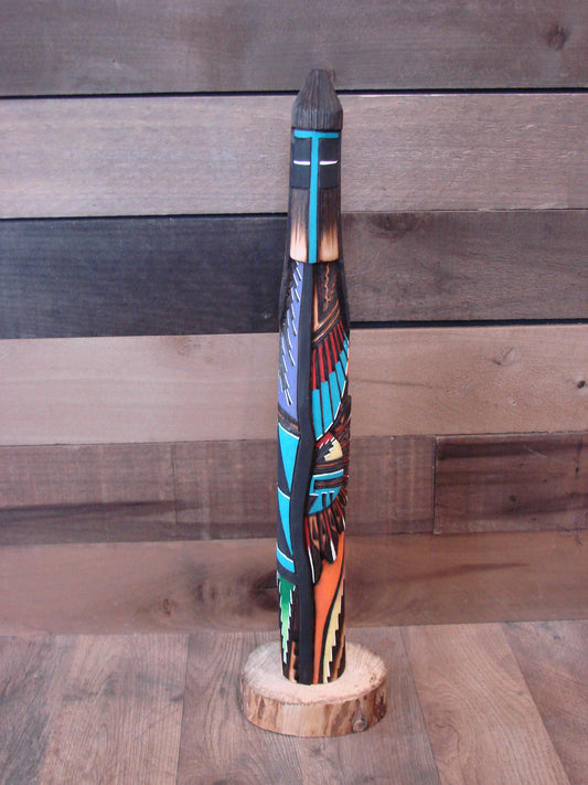 Native American Long Hair Shalako Kachina Signed AW