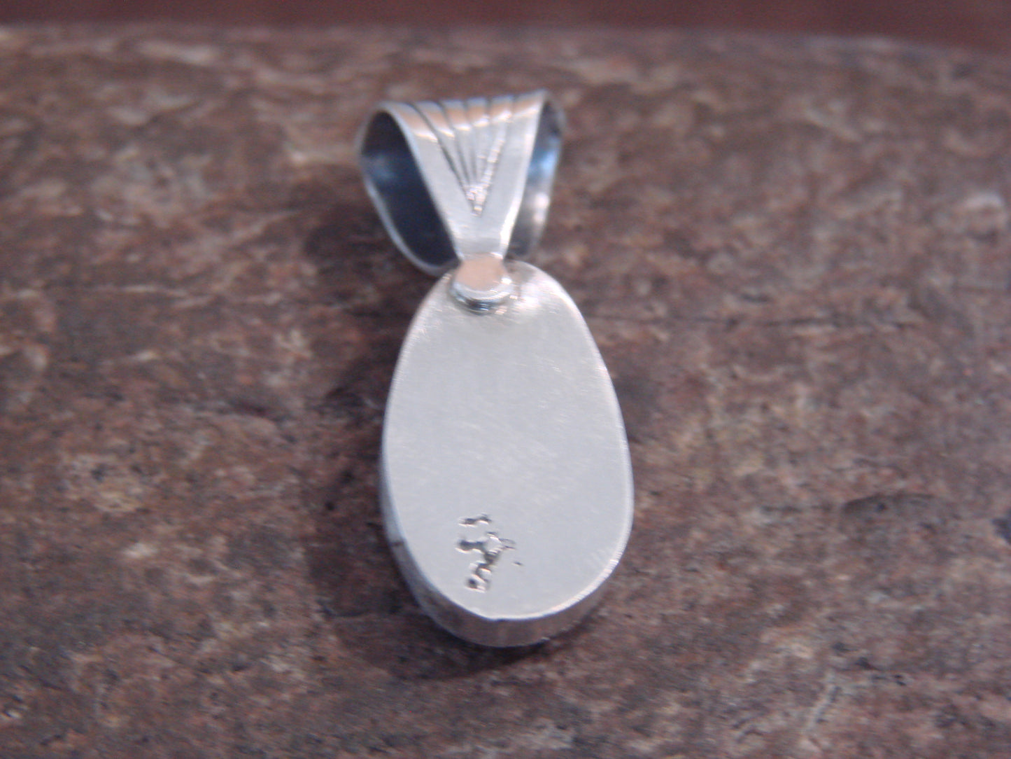 Native American Sterling Silver & Sonoran Turquoise Pendant by Yellowhair