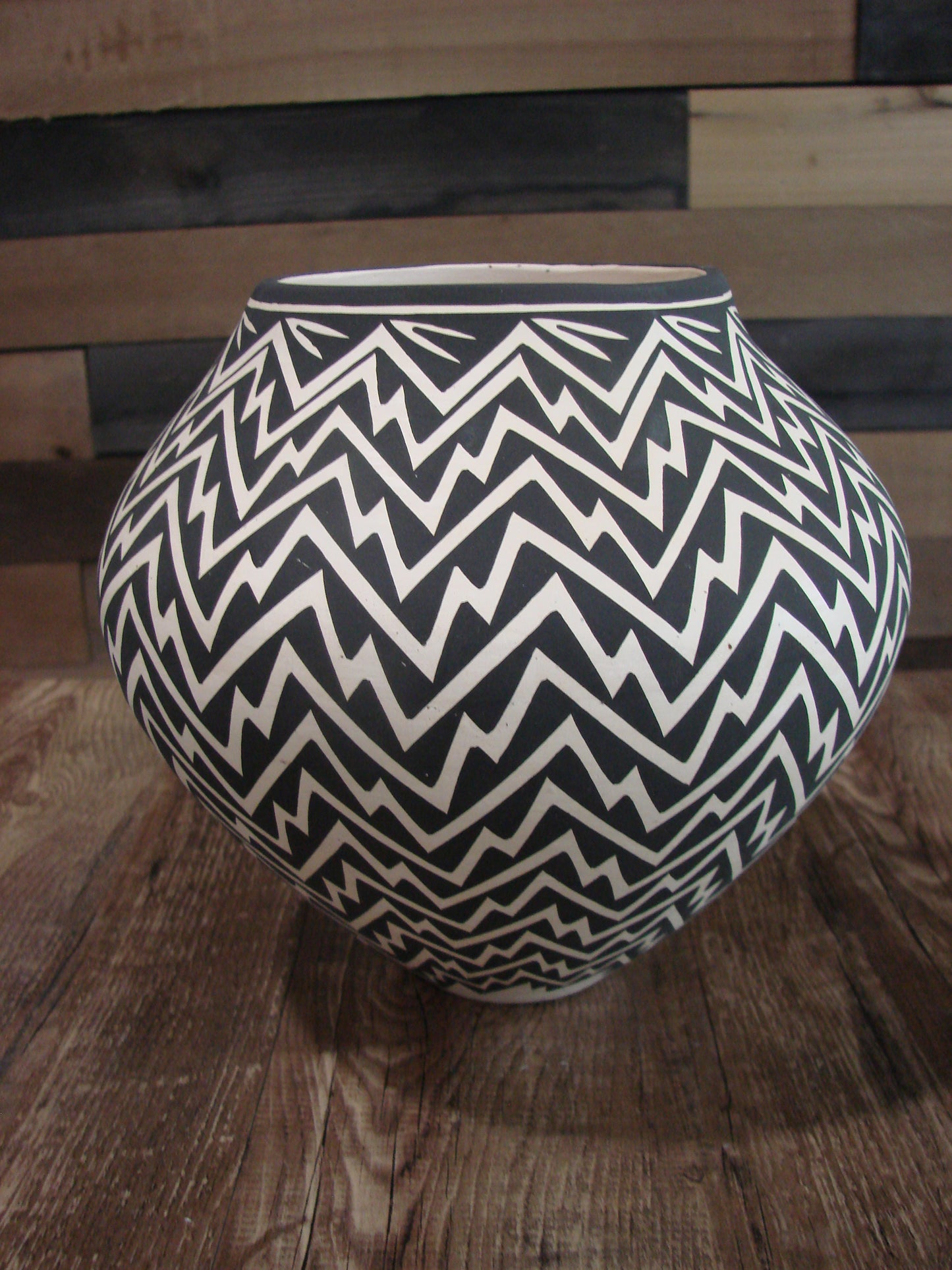 Native American Acoma Hand Coiled & Hand Painted Pottery by Victorino