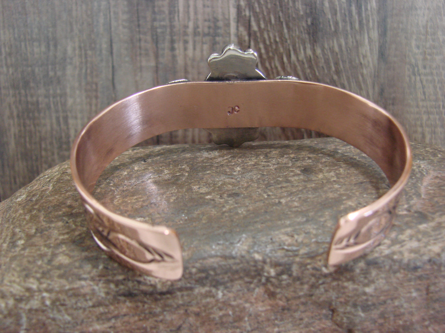 Native American Copper & Turquoise Bracelet by Cleveland