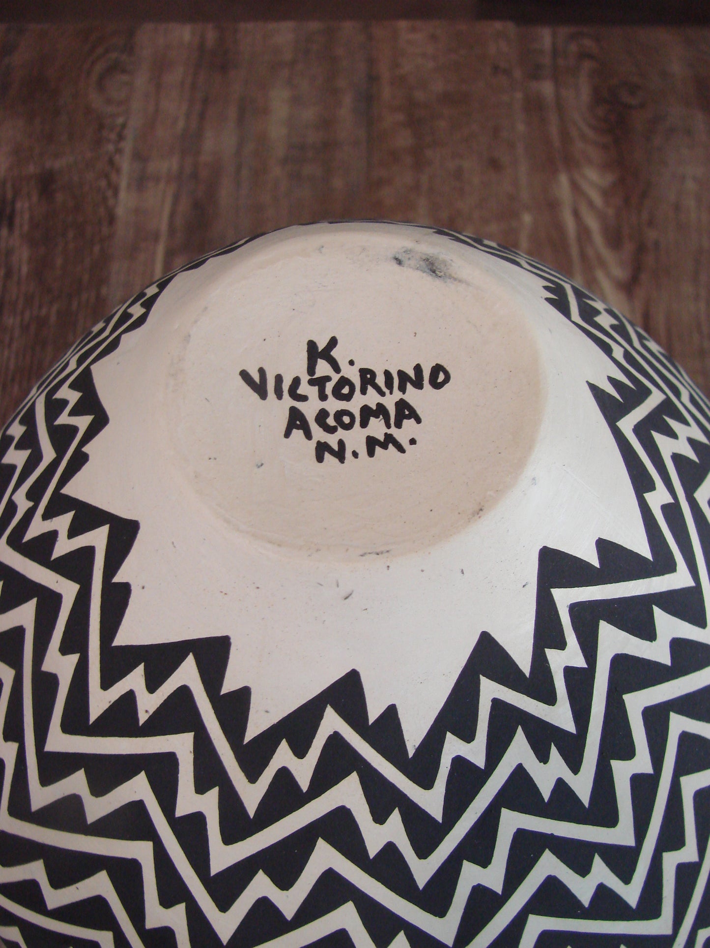 Native American Acoma Hand Coiled & Hand Painted Pottery by Victorino